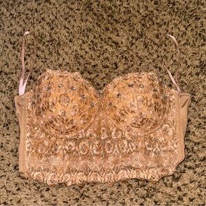 Windsor Cream/Beige Rhinestone colored Bustier